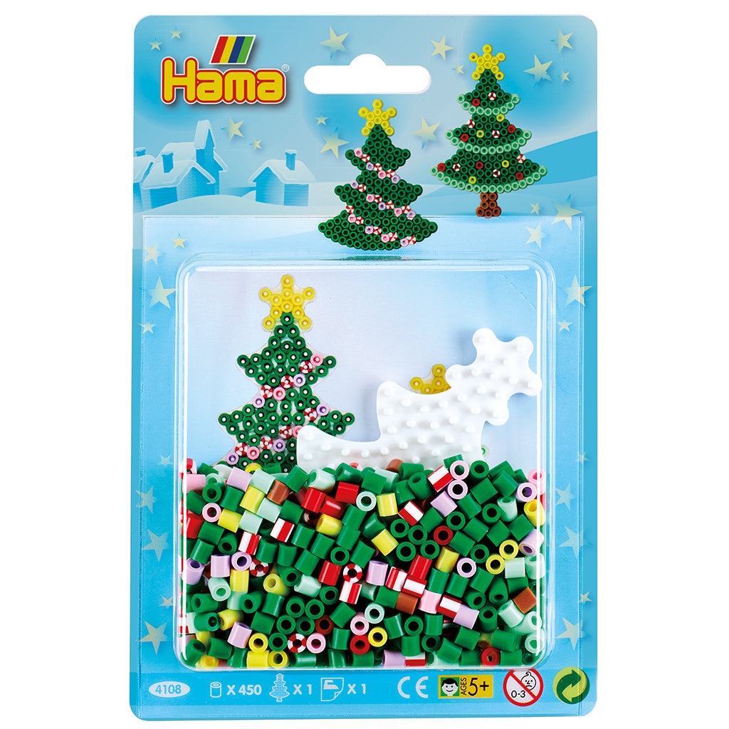 Hama perlepladesæt, Midi, Juletræ + 450 perler