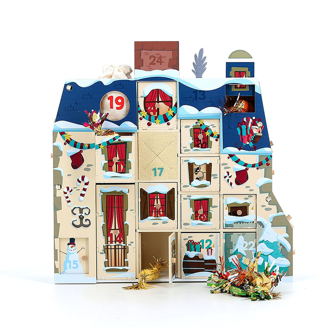 Vilac Adventskalender, Adventshus med 24 rum