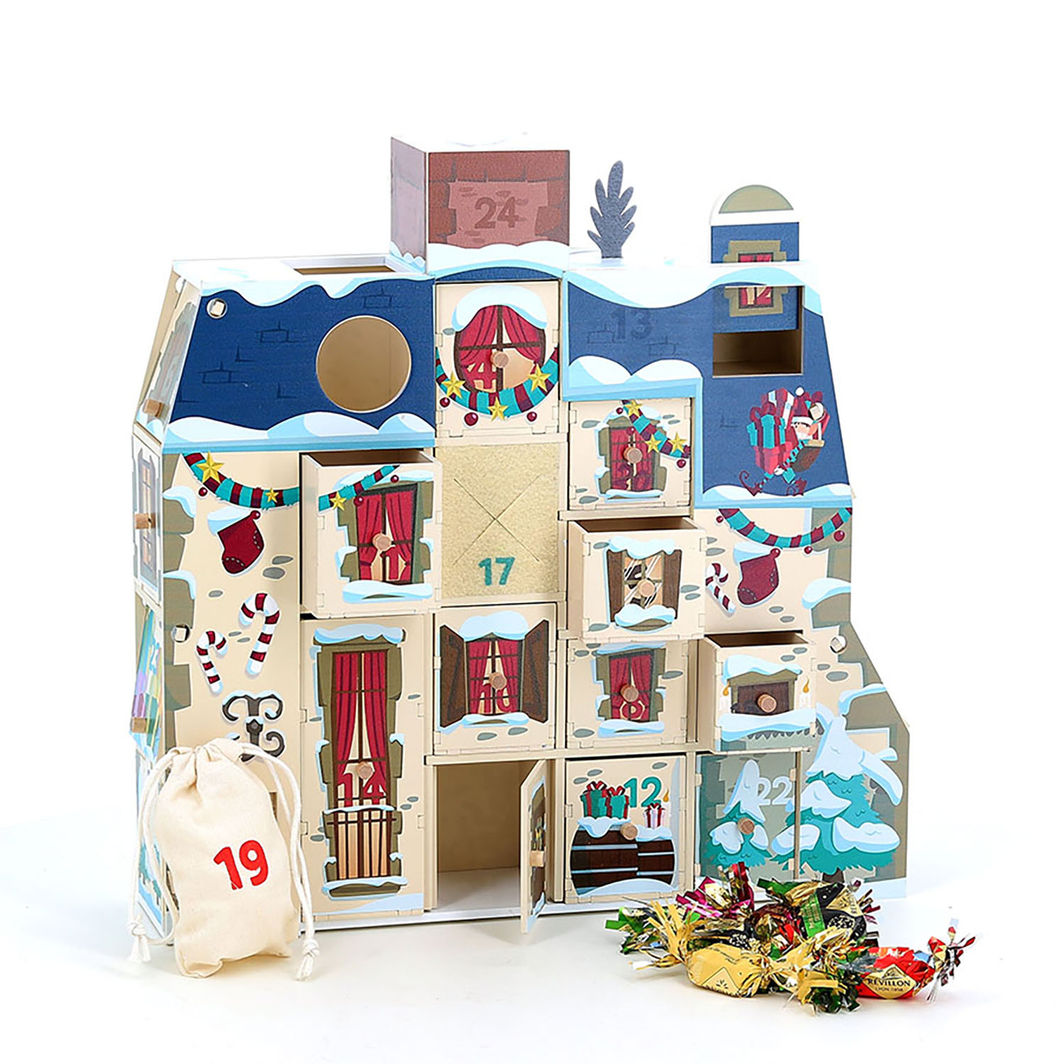 Vilac Adventskalender, Adventshus med 24 rom