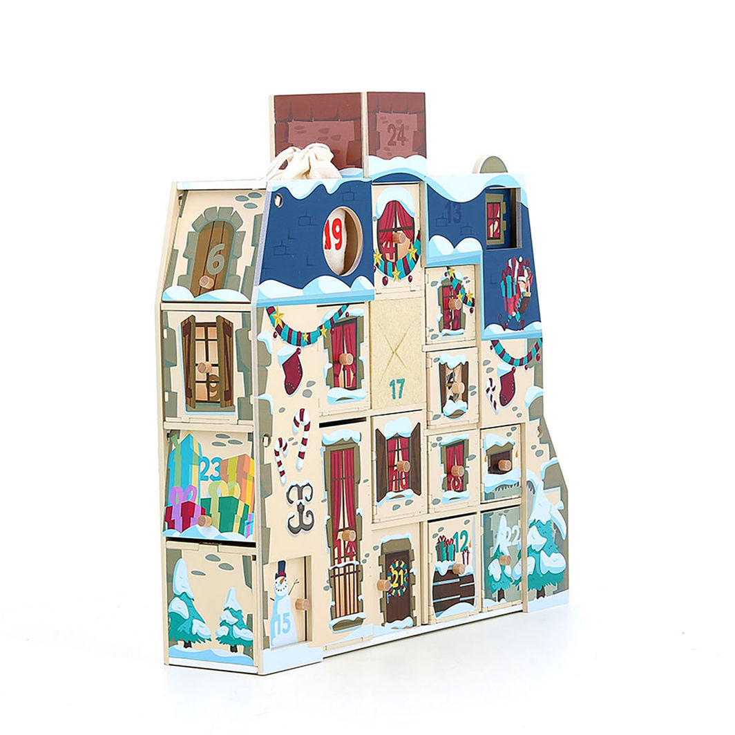 Vilac Adventskalender, Adventshus med 24 rom