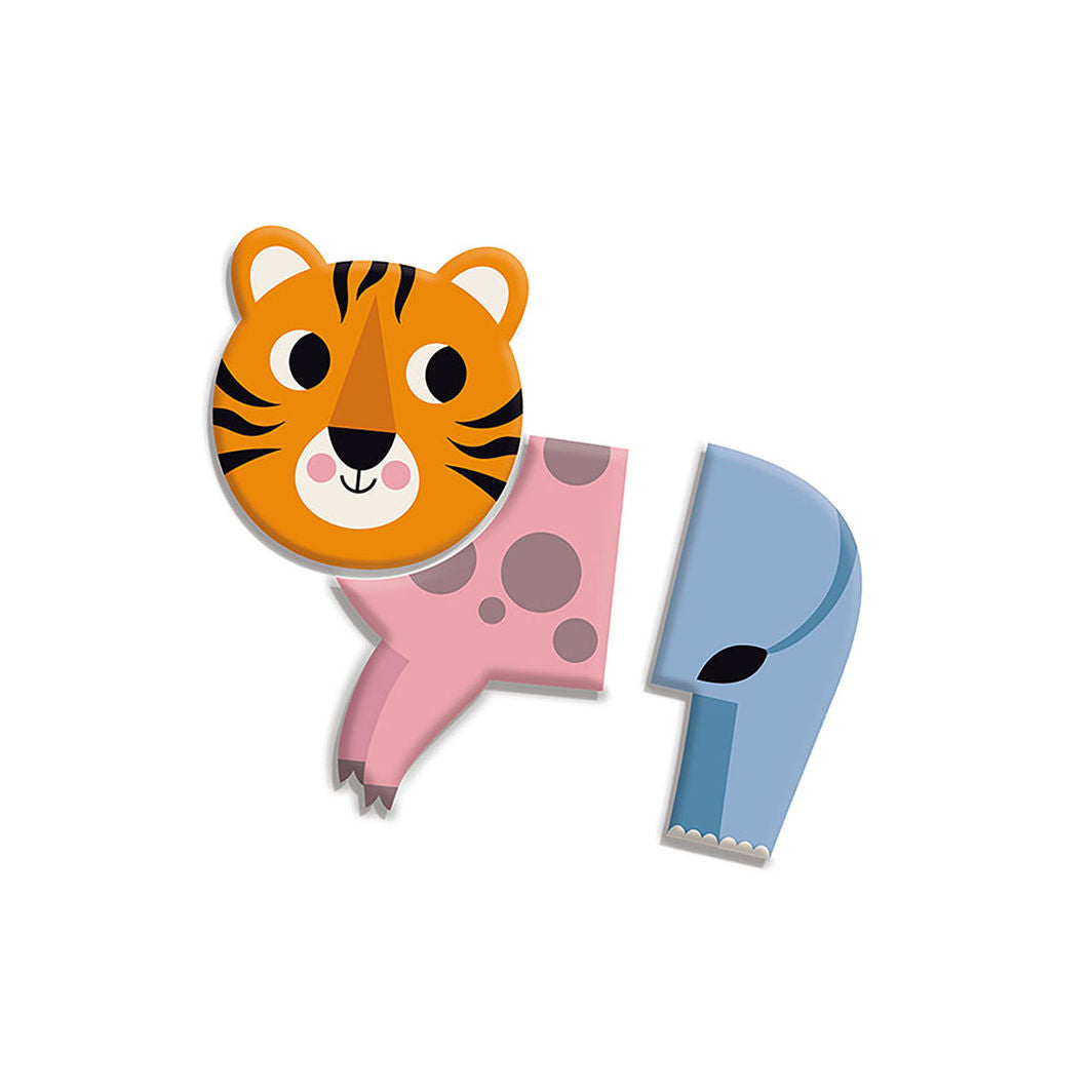 Vilac Magneter 30 stk, Sett sammen 10 morsomme dyr