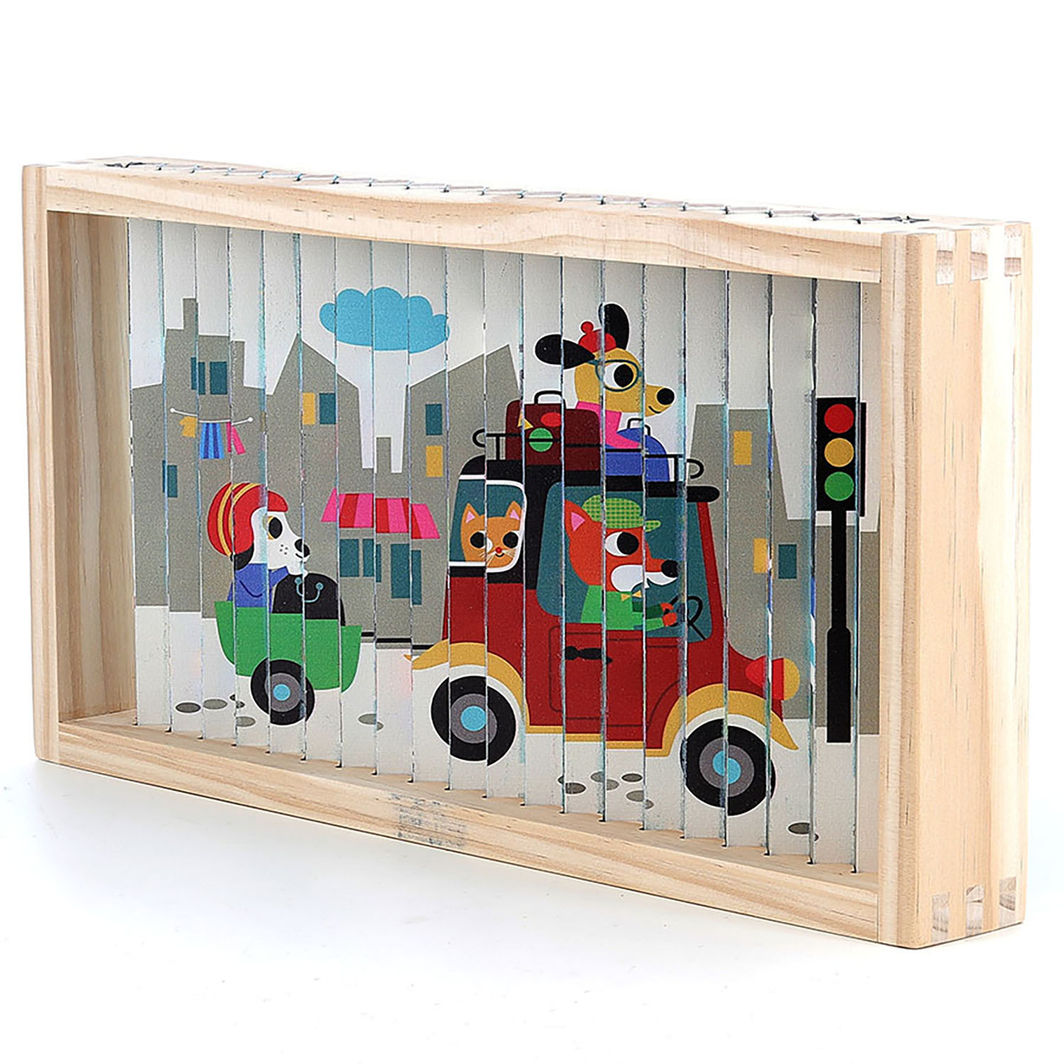 Vilac Agamografisk puslespil m. 20 brk, 4-dimensionelt design - Transport