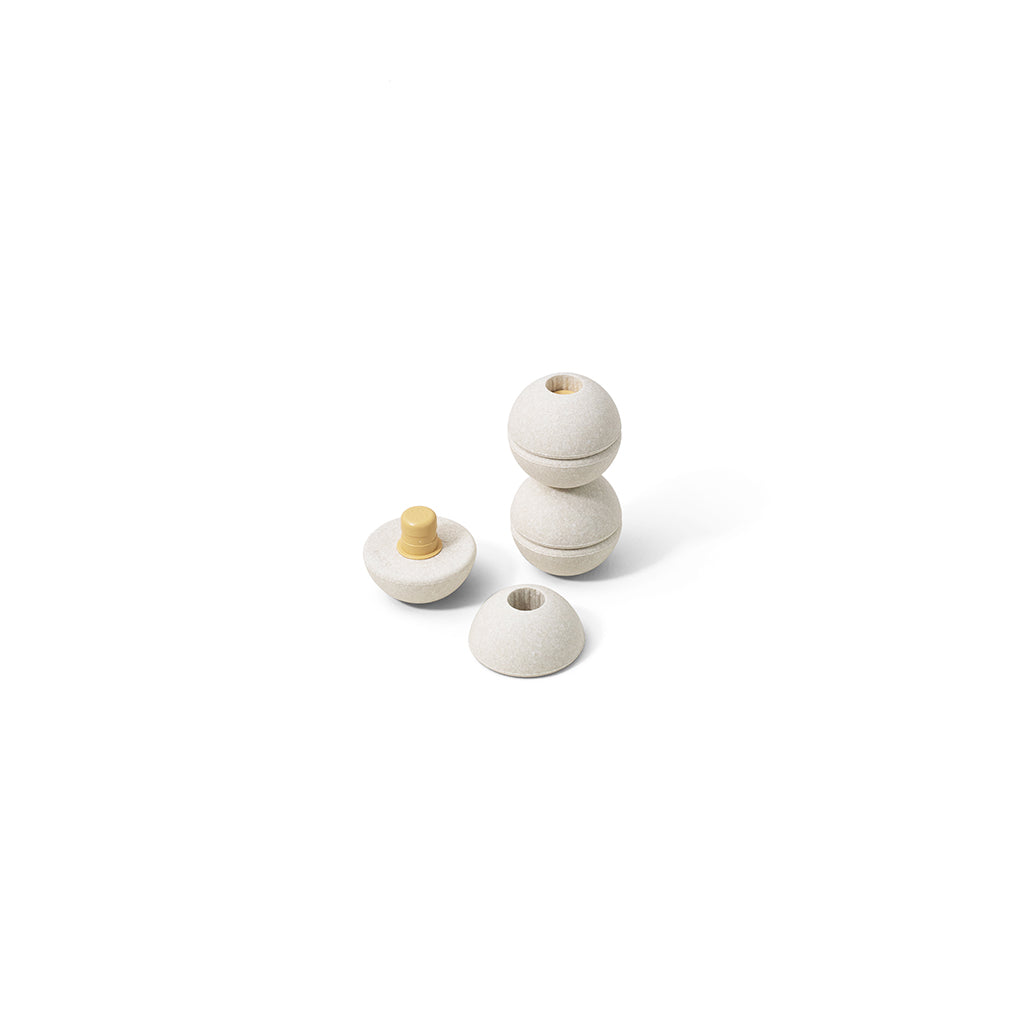 Modu 3 skumbolde, Sand grey/Honey yellow