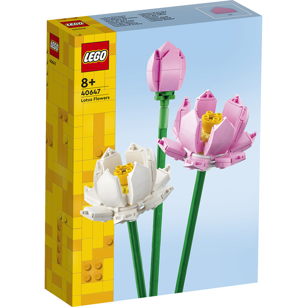 LEGO LEL Flowers, Lotusblomster sæt i æske med model af lyserøde lotusblomster