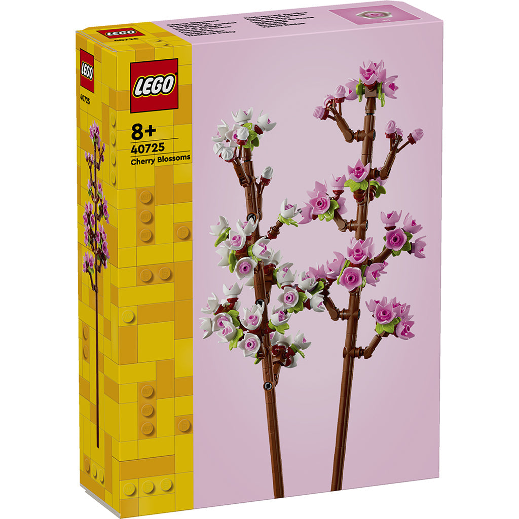 LEGO LEL Flowers Kirsebærblomster æske med pink og gule farver