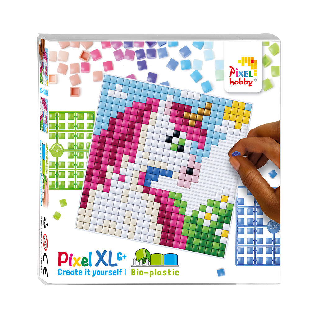 Pixel Hobby XL basis sæt Enhjørning, kreativt perlesæt for børn 4 år+