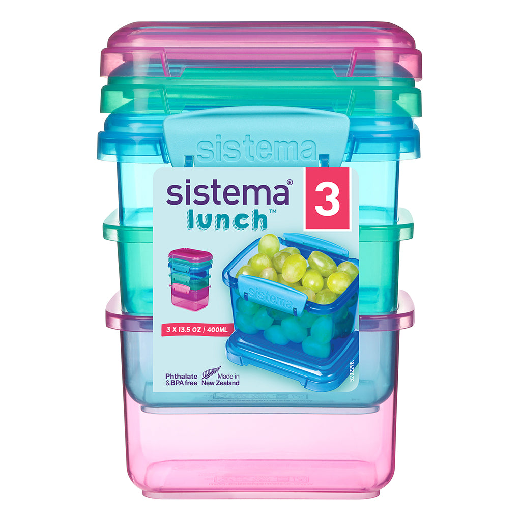 Sistema Lunch Packs 3-pk 400 ml