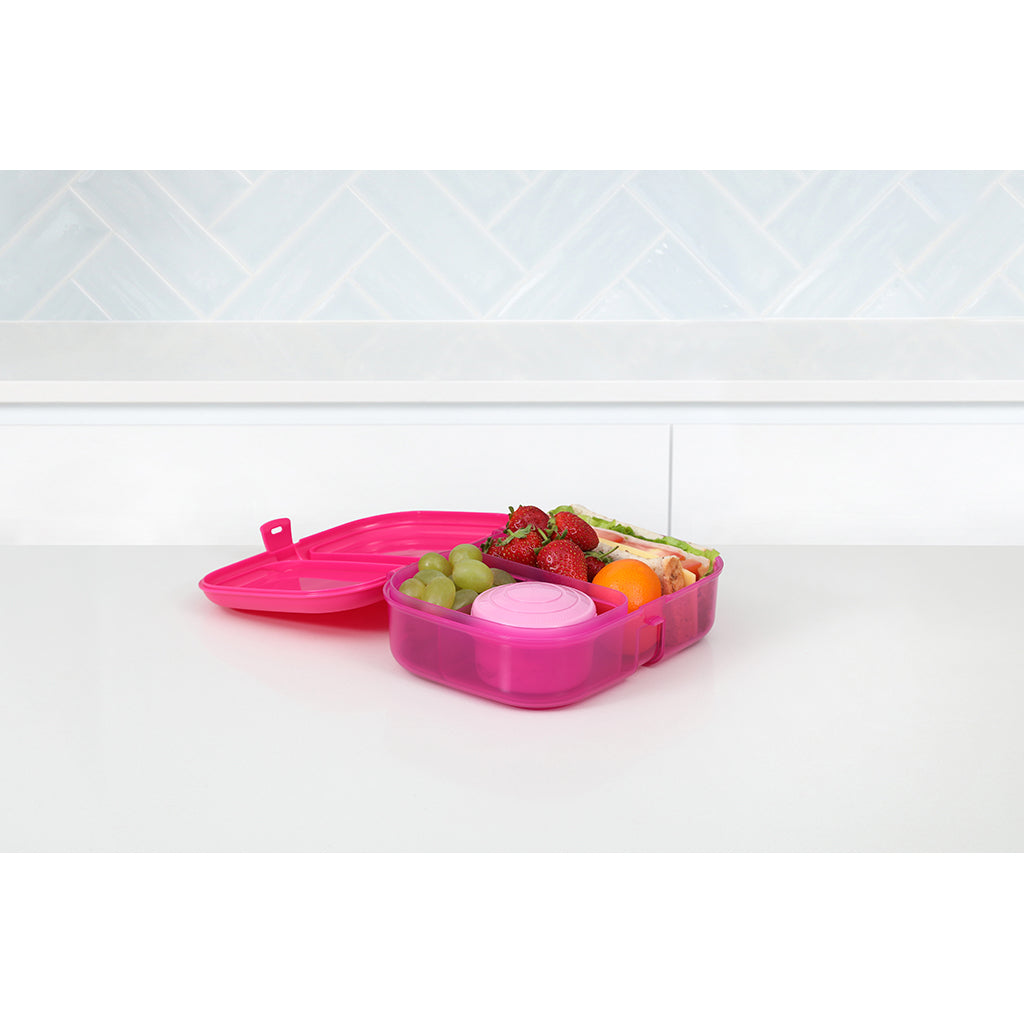 Sistema Ribbon lunch madkasse med avtakbart rom, 1,1L - Pink