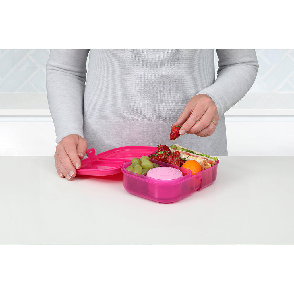 Sistema Ribbon lunch madkasse med avtakbart rom, 1,1L - Pink