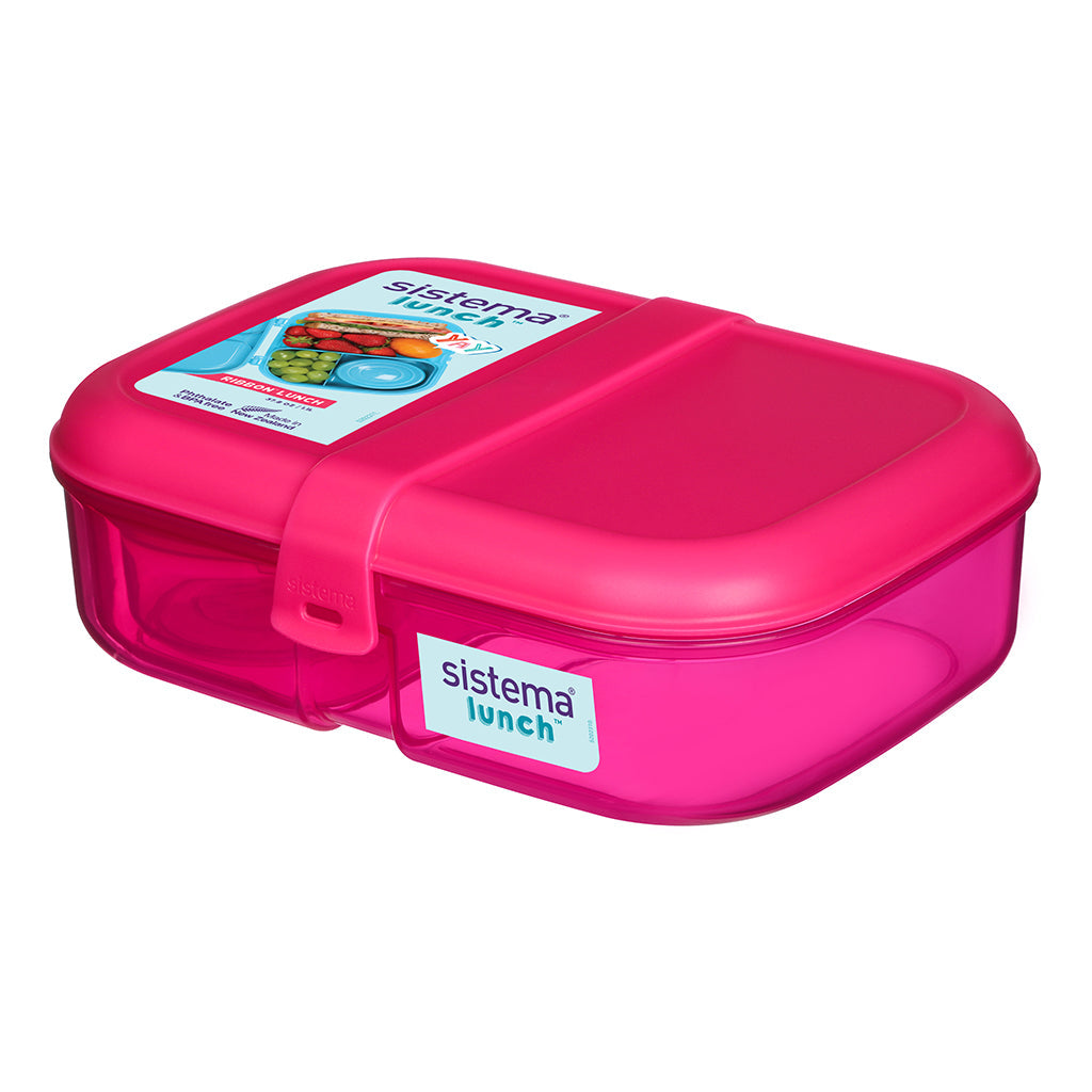 Sistema Ribbon lunch madkasse med avtakbart rom, 1,1L - Pink