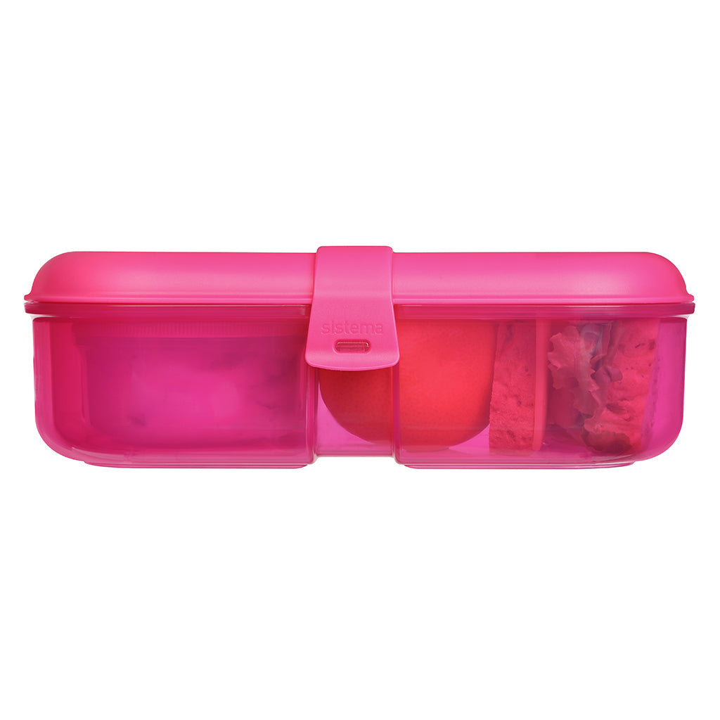 Sistema Ribbon lunch madkasse med avtakbart rom, 1,1L - Pink