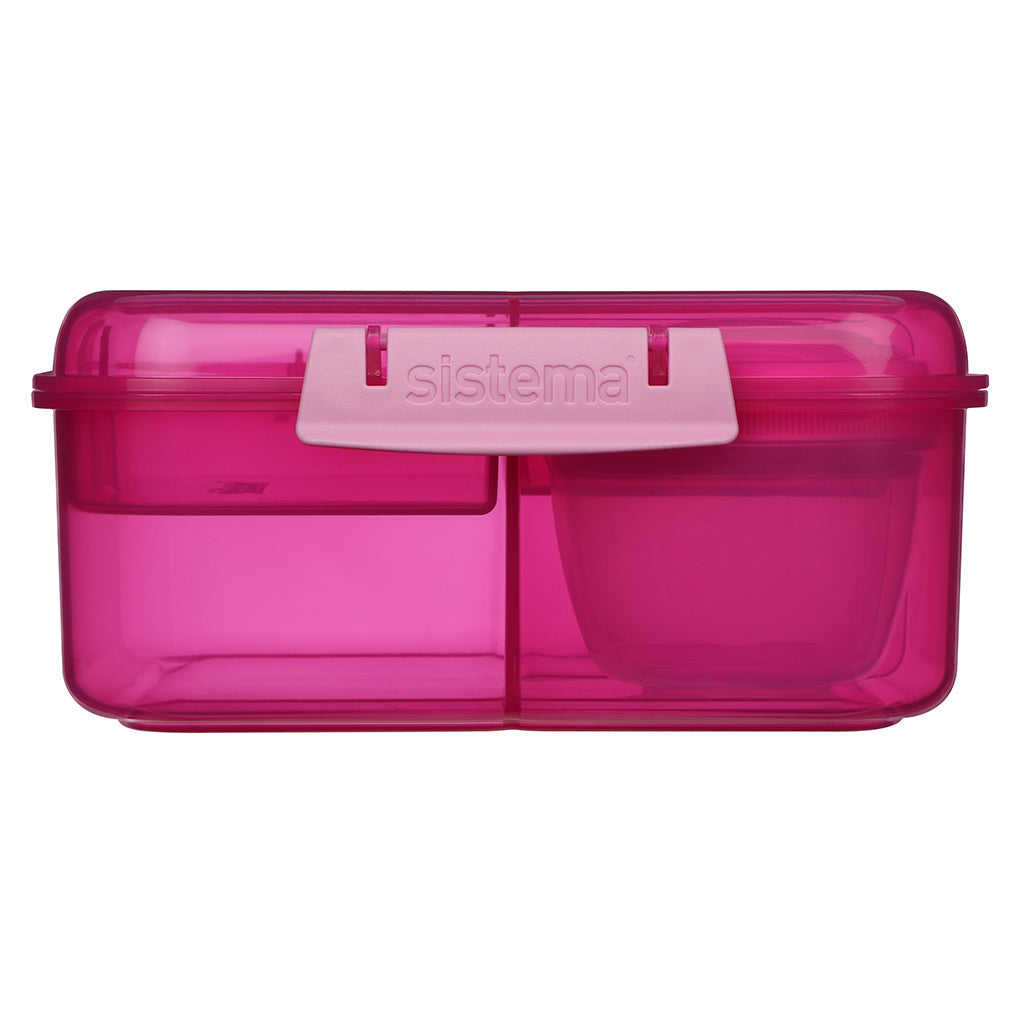 Sistema Bento Cube matboks m 3 rom og en beholder, 1.25L - Pink