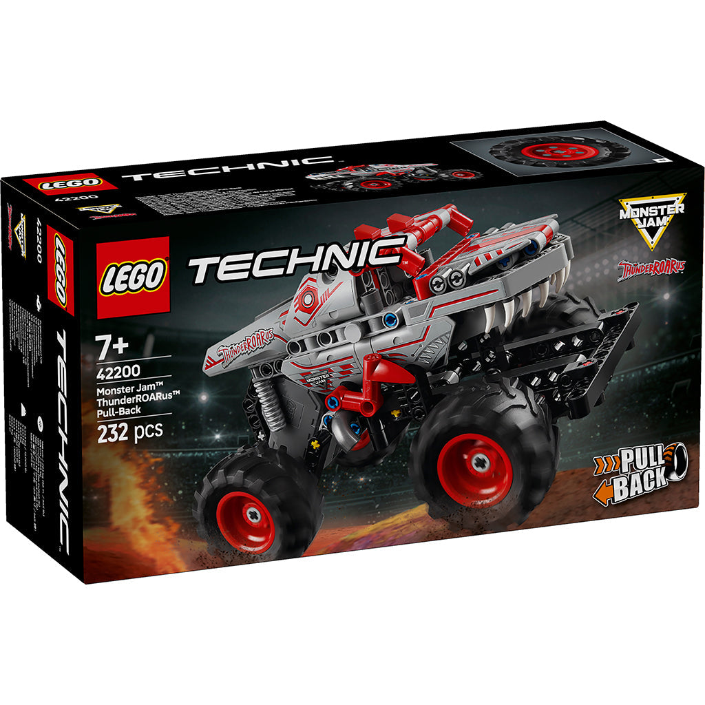 LEGO Technic Monster Jam ThunderROARus pull-back boks med robot dinosaur lastbil