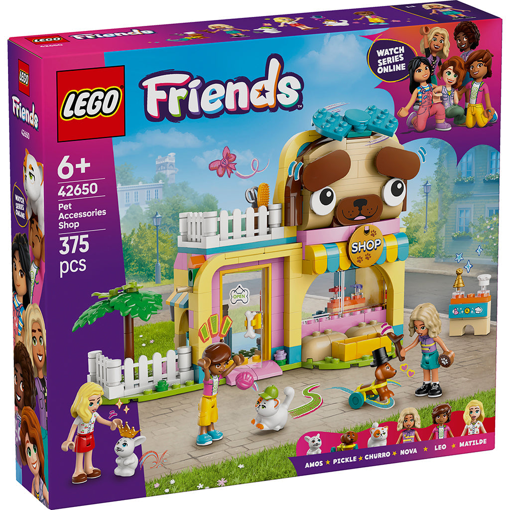 LEGO Friends Kæledyrsbutik byggelegetøj 42650 æske billede legetøjsbutik