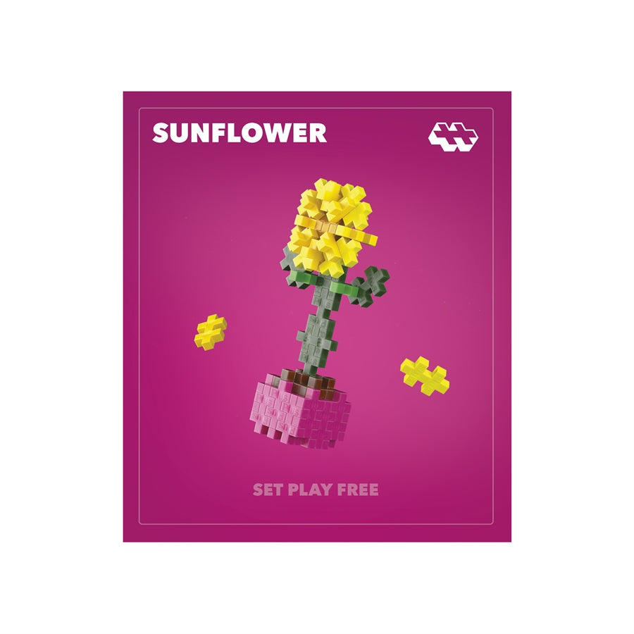 Plus-Plus mini plantepakke, Solsikke - 50 deler