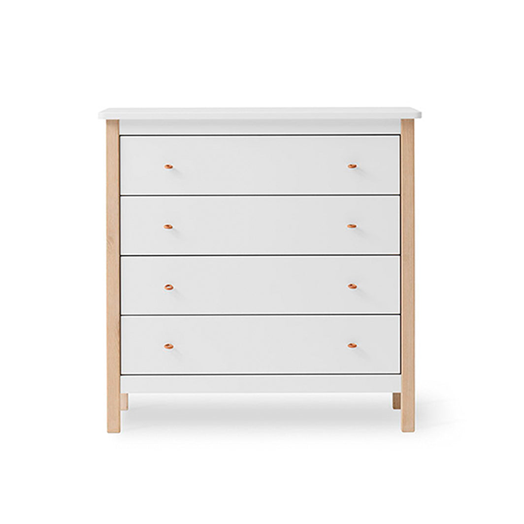 Oliver Furniture Wood kommode med 4 skuffer, hvid eg