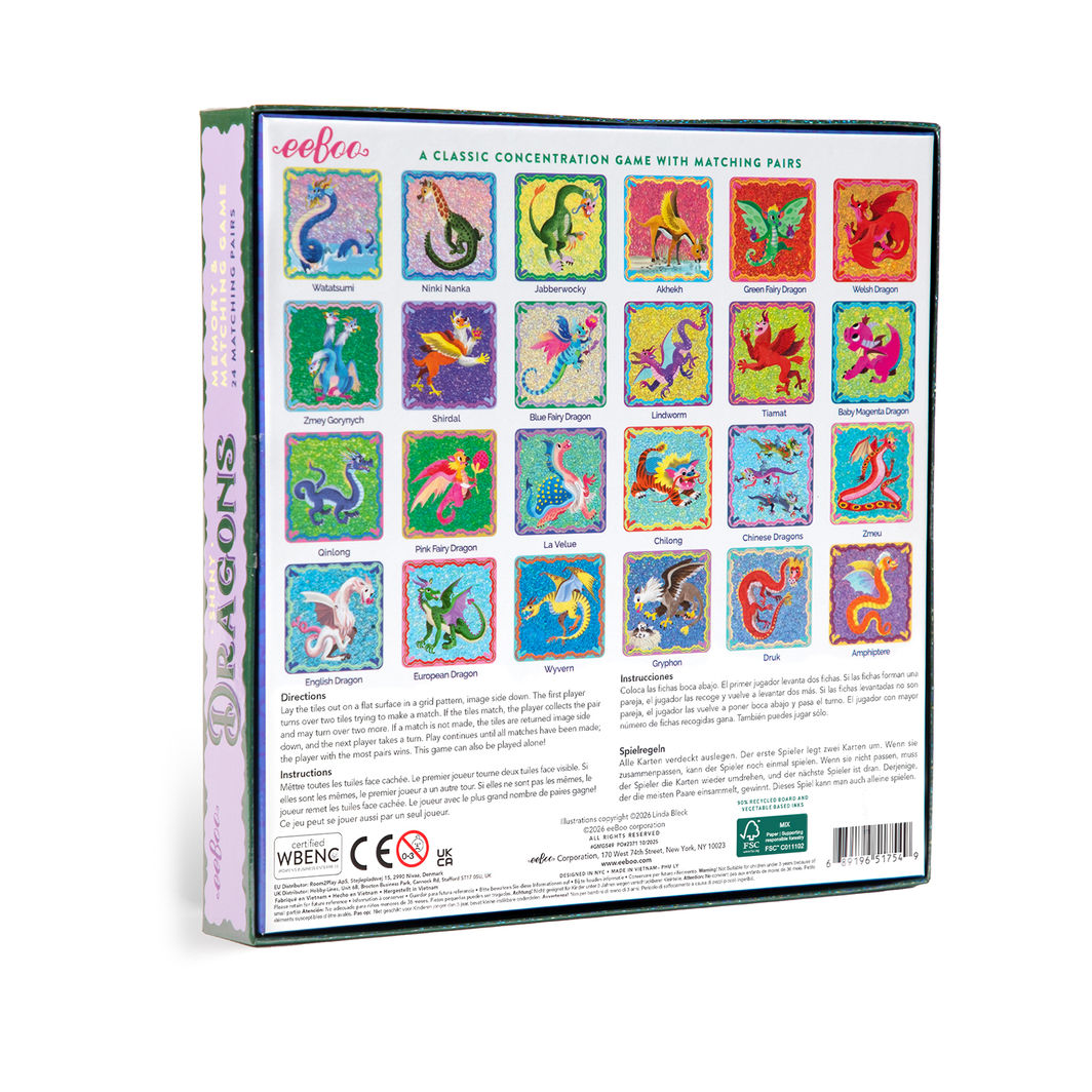 eeBoo Memoryspill, Drager og glitter