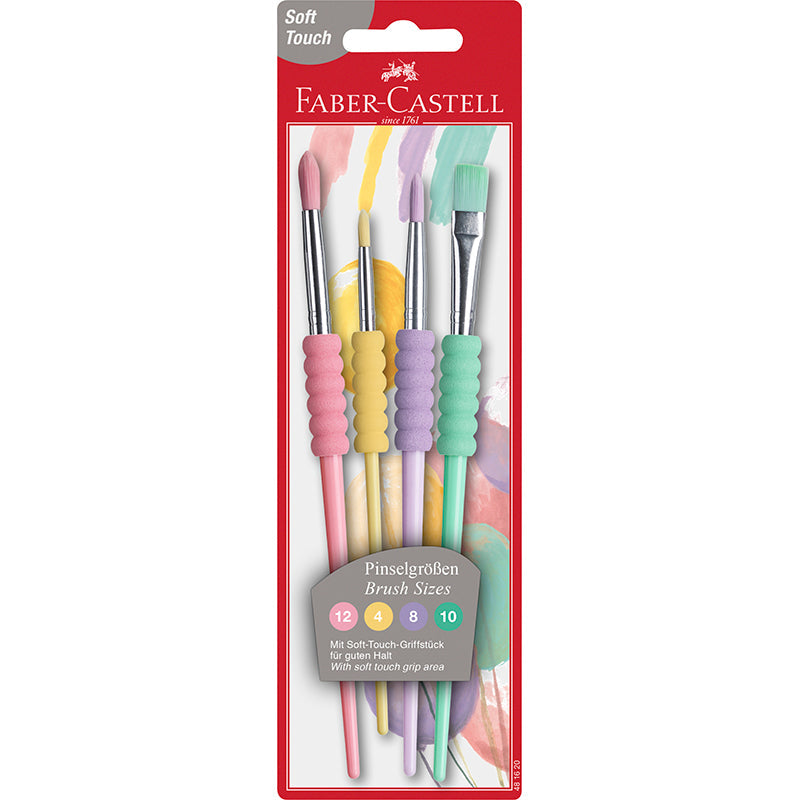 Faber-Castell penselsæt, 4 størrelser - Pastel