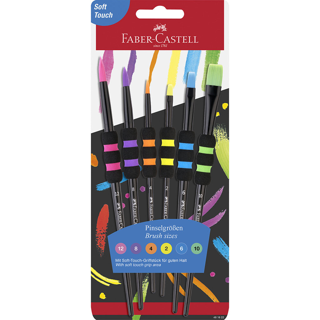 Faber-Castel, Penselsett for barn – 6 stk Soft Touch