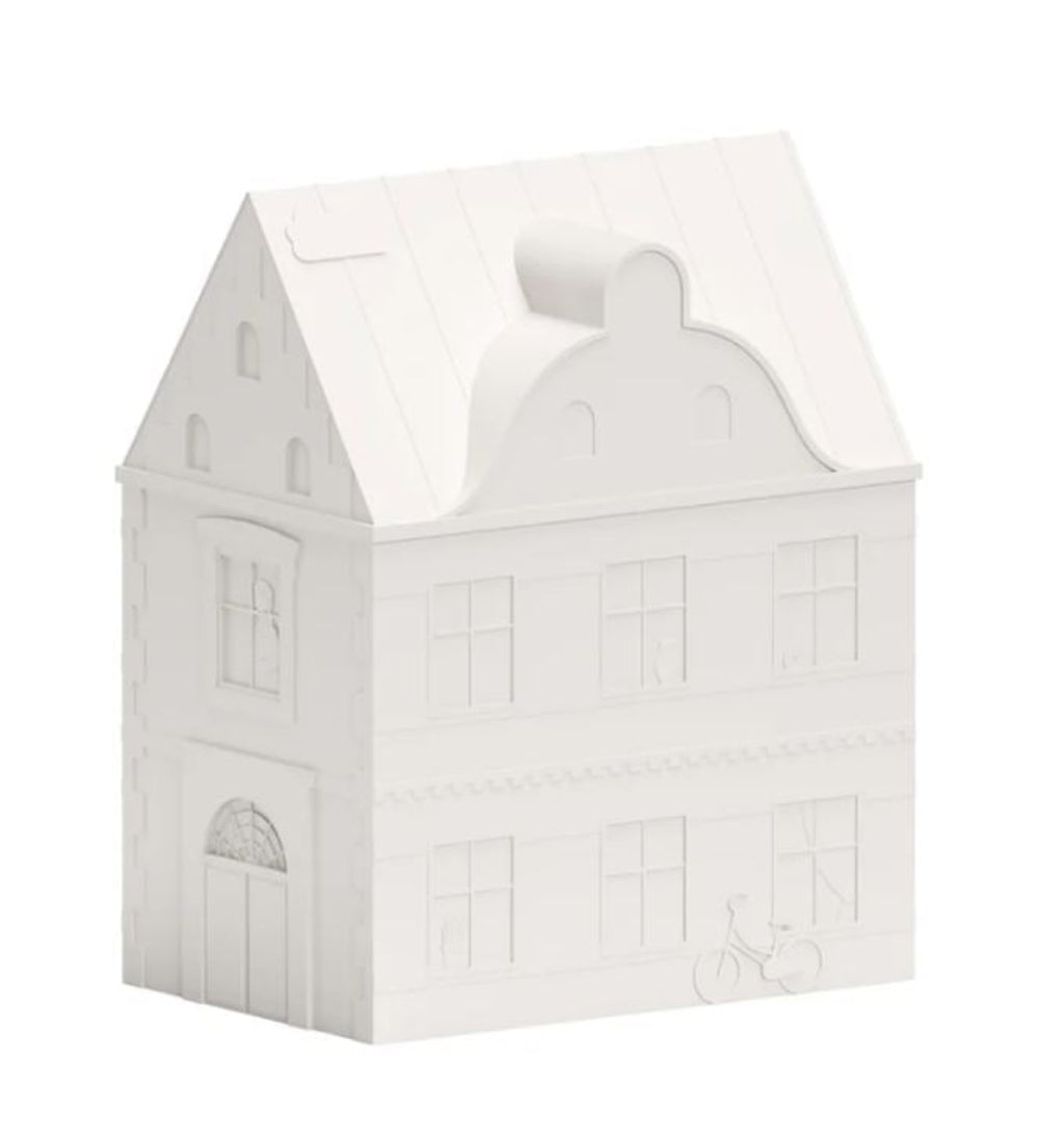 Cam Cam København natlampe, Off-white, forside af hus i silikone