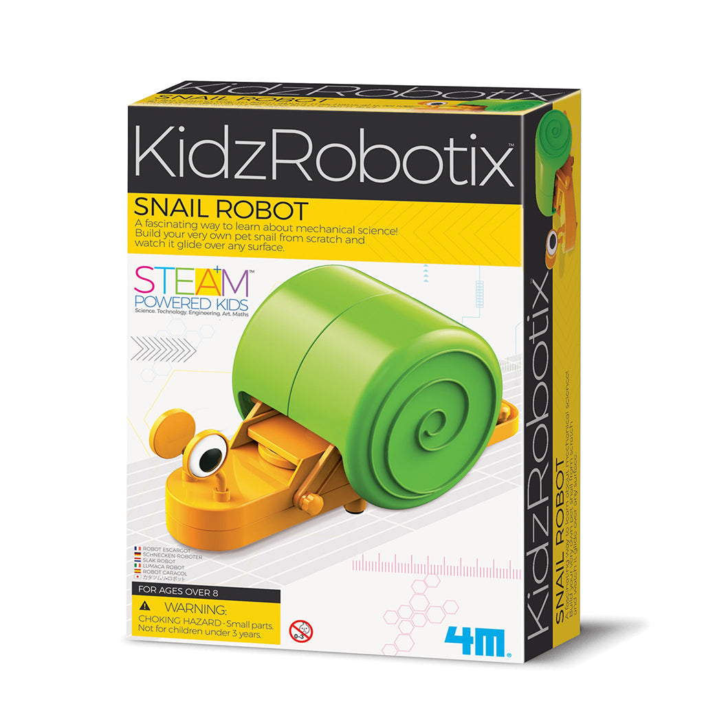 KidzRobotix eksperimentsæt Snail Robot pakke grøn robotlegetøj