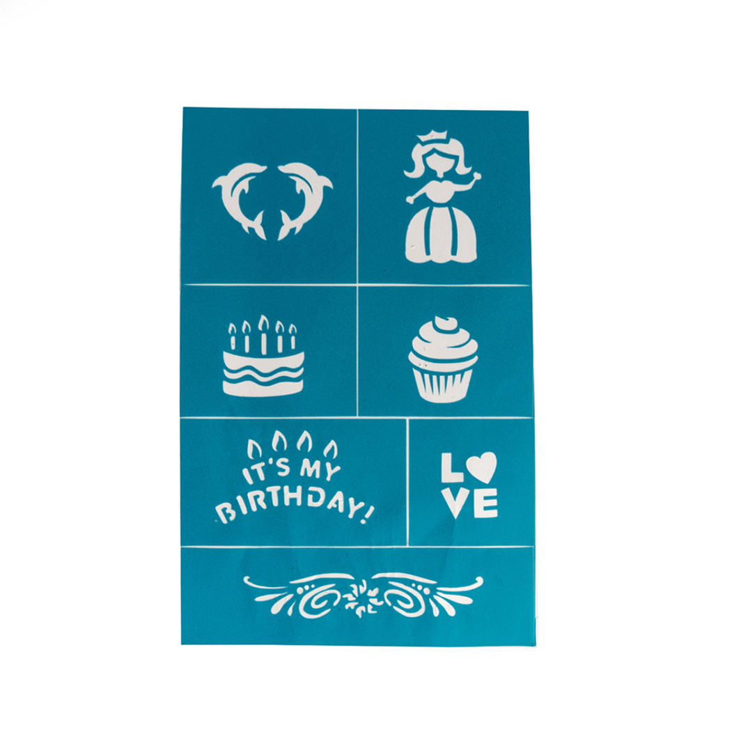 Oh Flossy Ansiktmaling- og make-up stenciler til barn