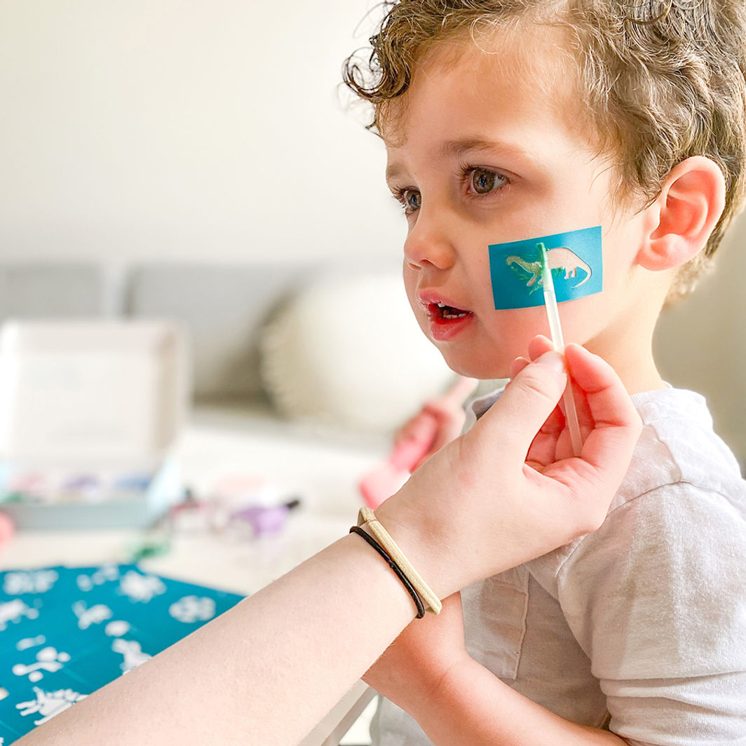 Oh Flossy ansiktsmaling- og make-up-stensiler til barn