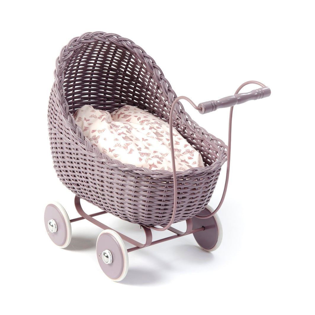 Smallstuff dukkevogn i flet, Dark rose