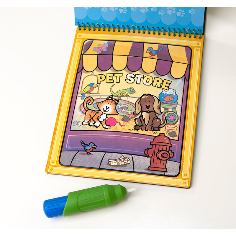 Water-wow, mal m. vann, gjenbrukbare motiver - dyr