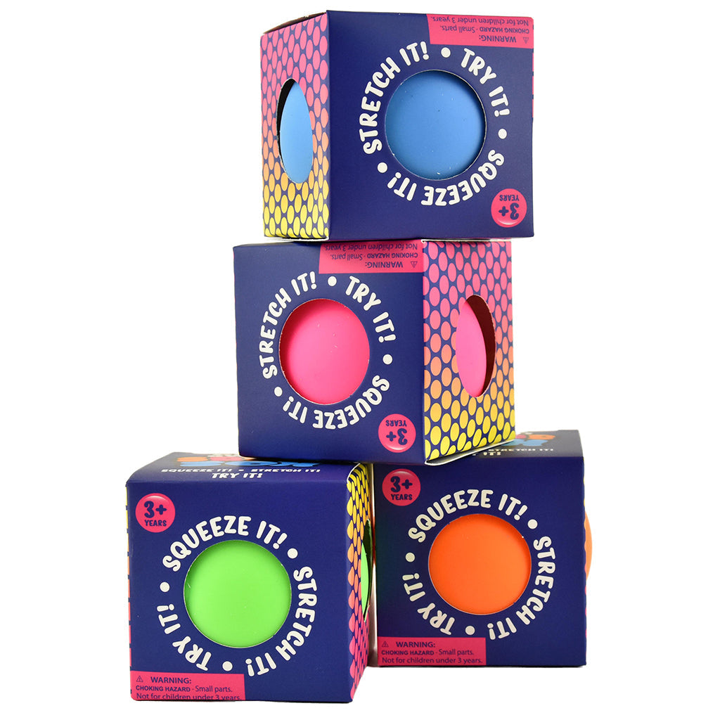 Fire farverige Squeeze It æsker med fidget stressbolde