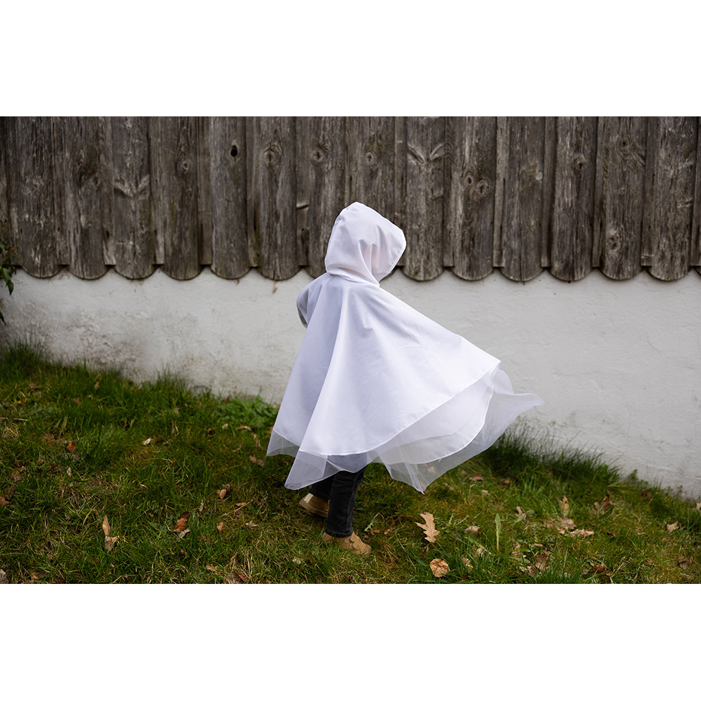 Great Pretenders kostymedrakt, Spooky Ghost Poncho - Str. 1-2 år, 2-4 år og 4-6 år