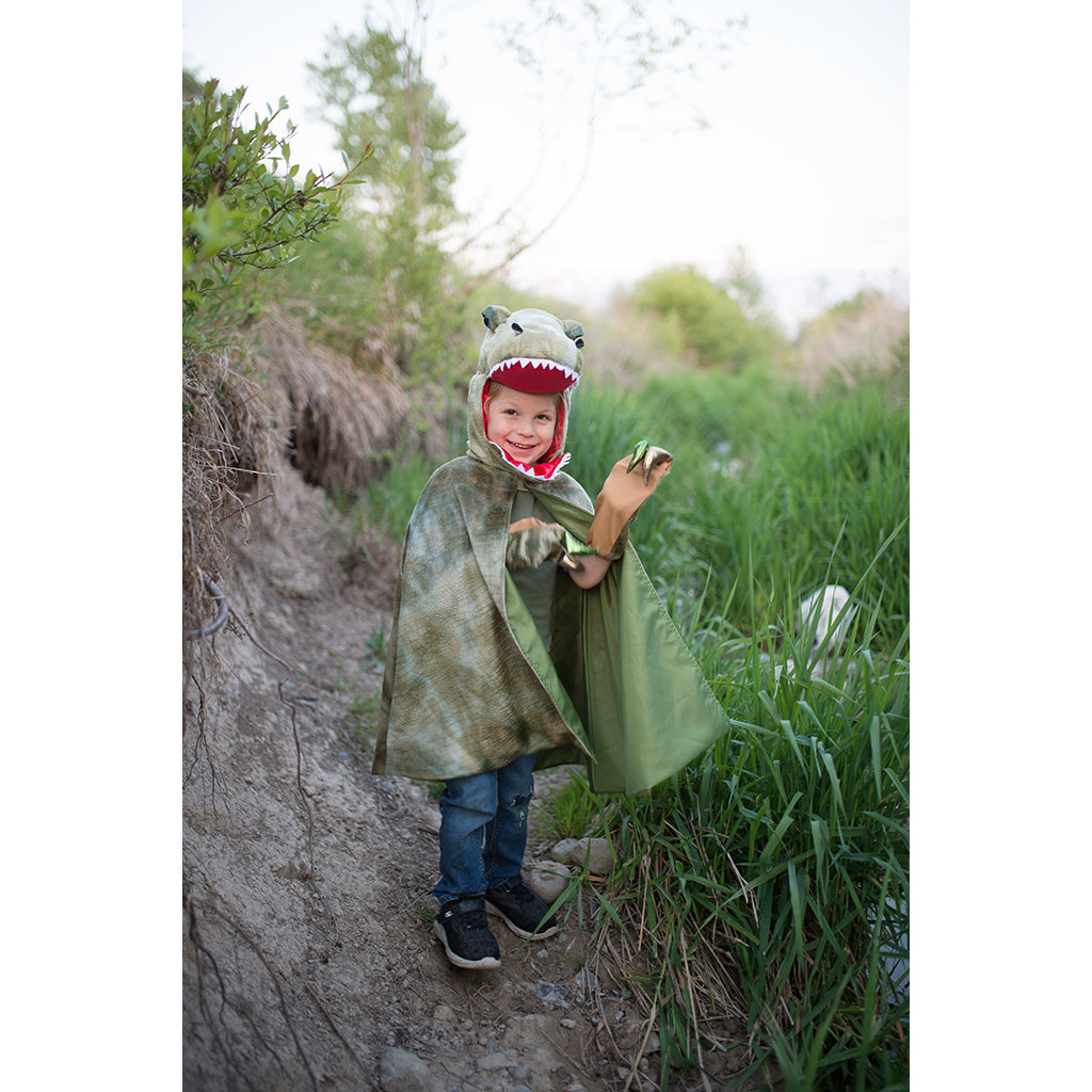 Great Pretenders dyrekostyme, dinosaurkappe, T-Rex - str. 4-6 år