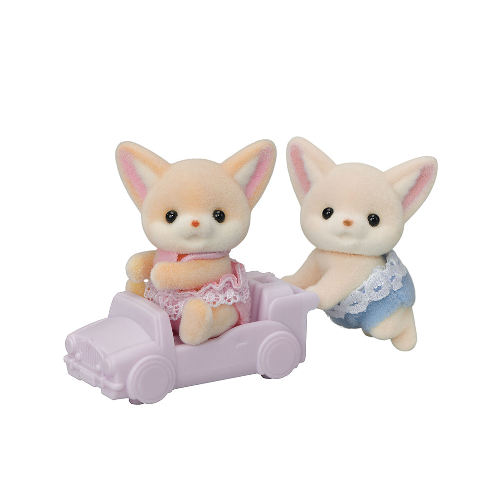 Sylvanian Families Fennec Fox tvillinger with pushcart
