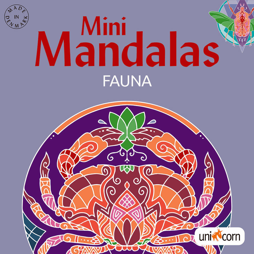 Mandalas malebog mini fauna coverbillede