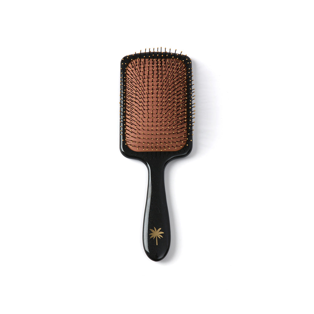 Fan Palm hårbørste, Bloom paddle wet brush - Large black glitter