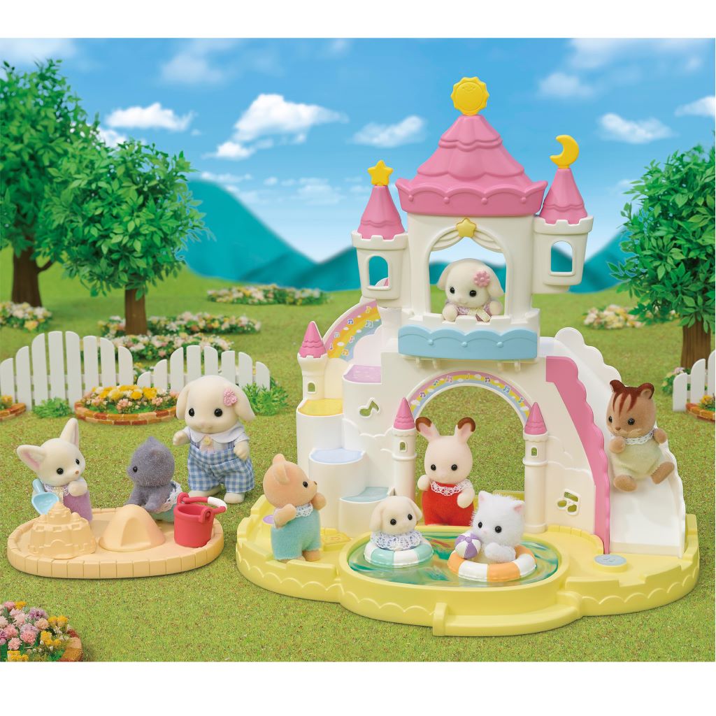Sylvanian Families Sandkasse Badebassin legetøjssæt udendørs med figurer