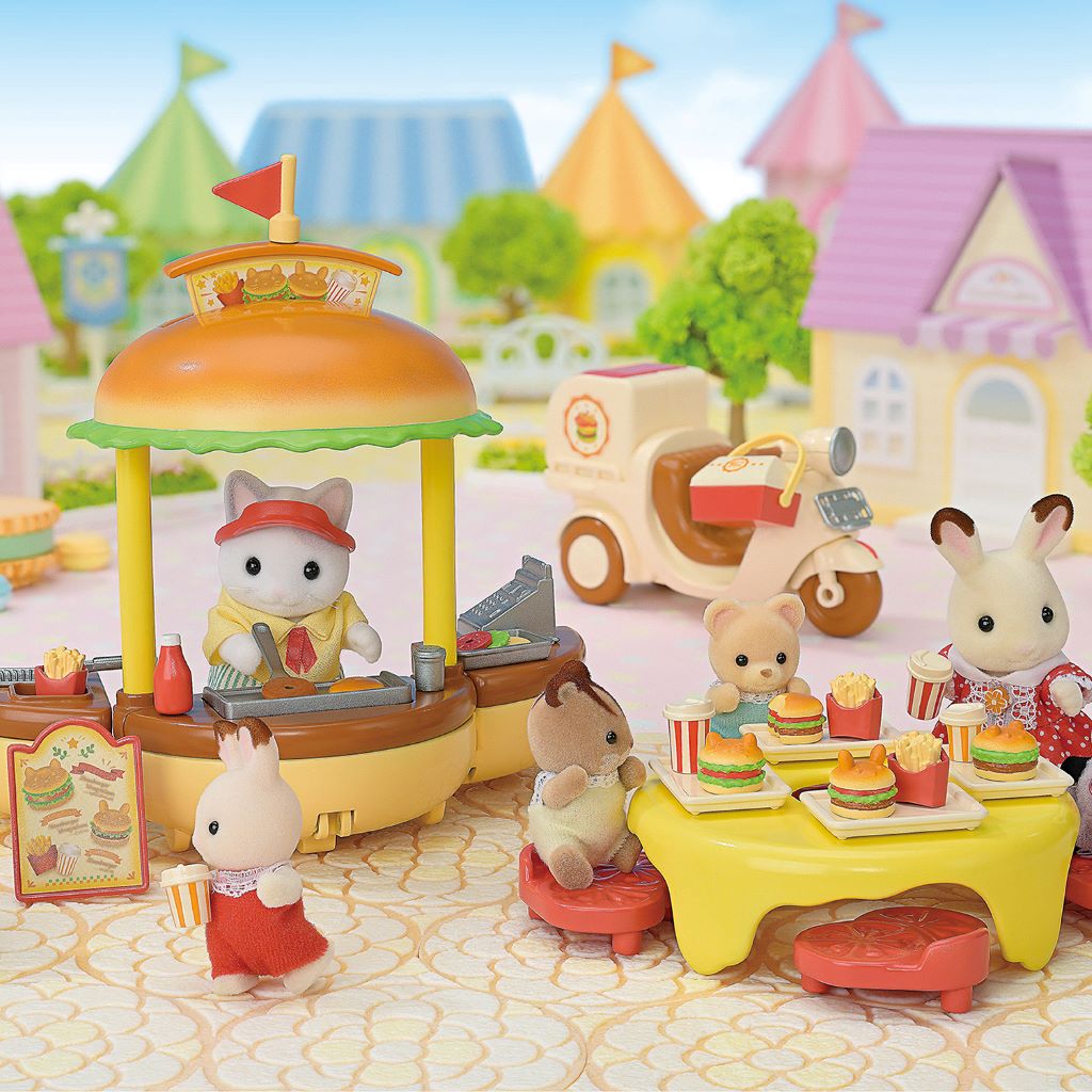 Sylvanian Families Burger stand legesæt med kattefigur