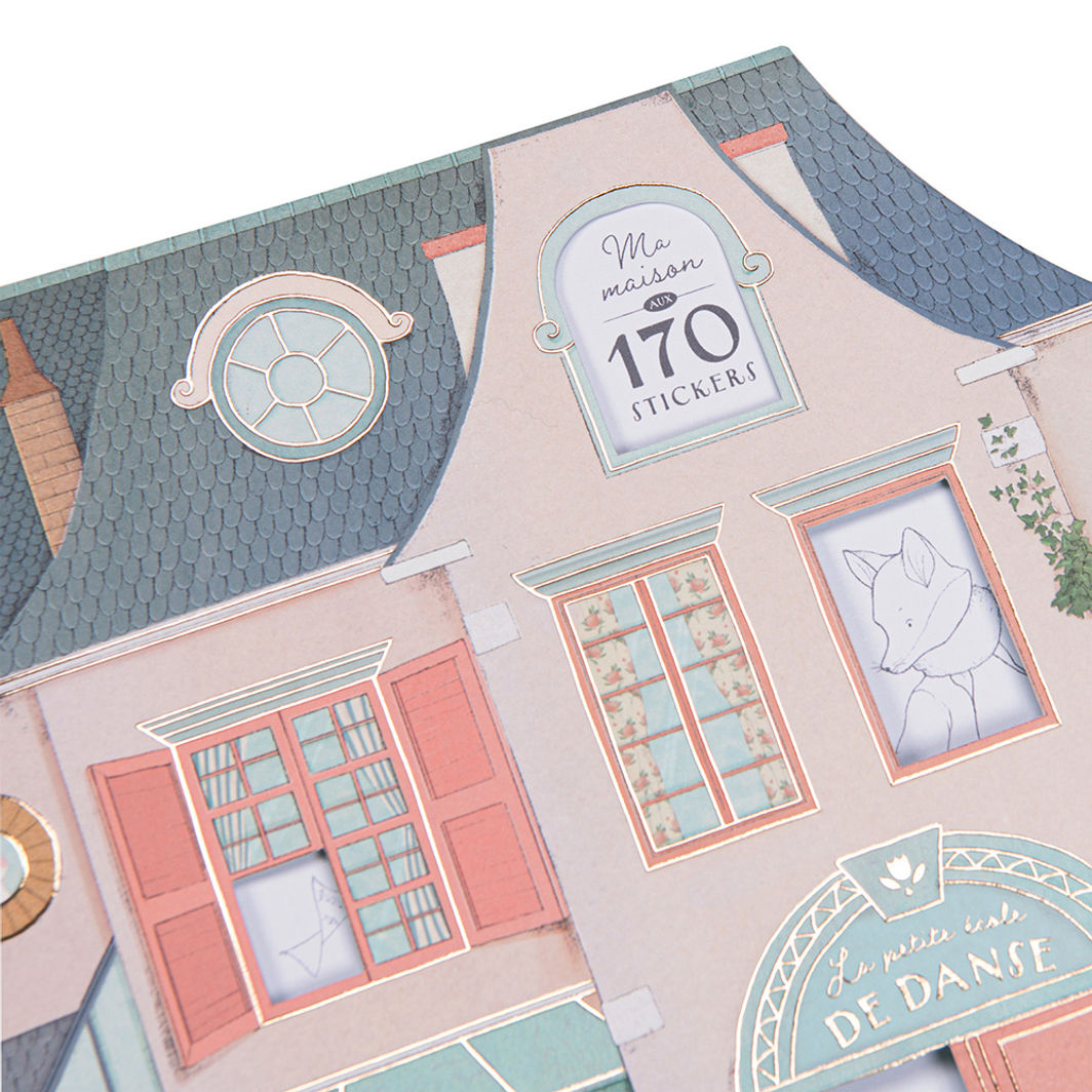 Moulin Roty Malebok med 170 klistremerker, Den lille danseskolen