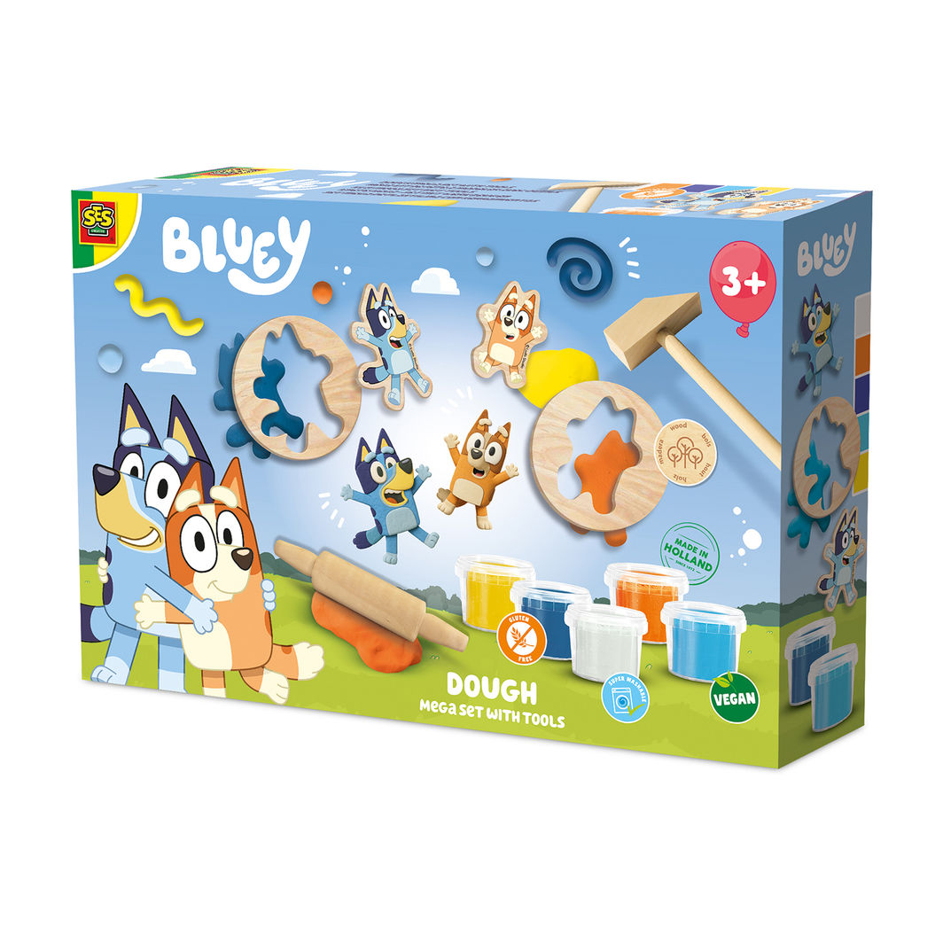 SES Creative Modellervoks, Bluey - Megasæt 5 x 90 g