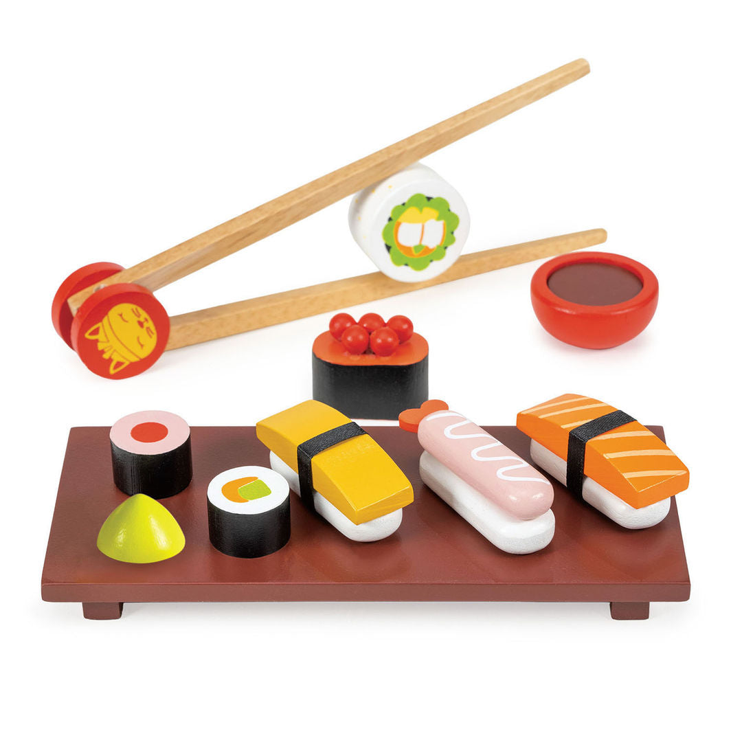 Mentari Lekemat i tre, Sushi sett med 11 deler