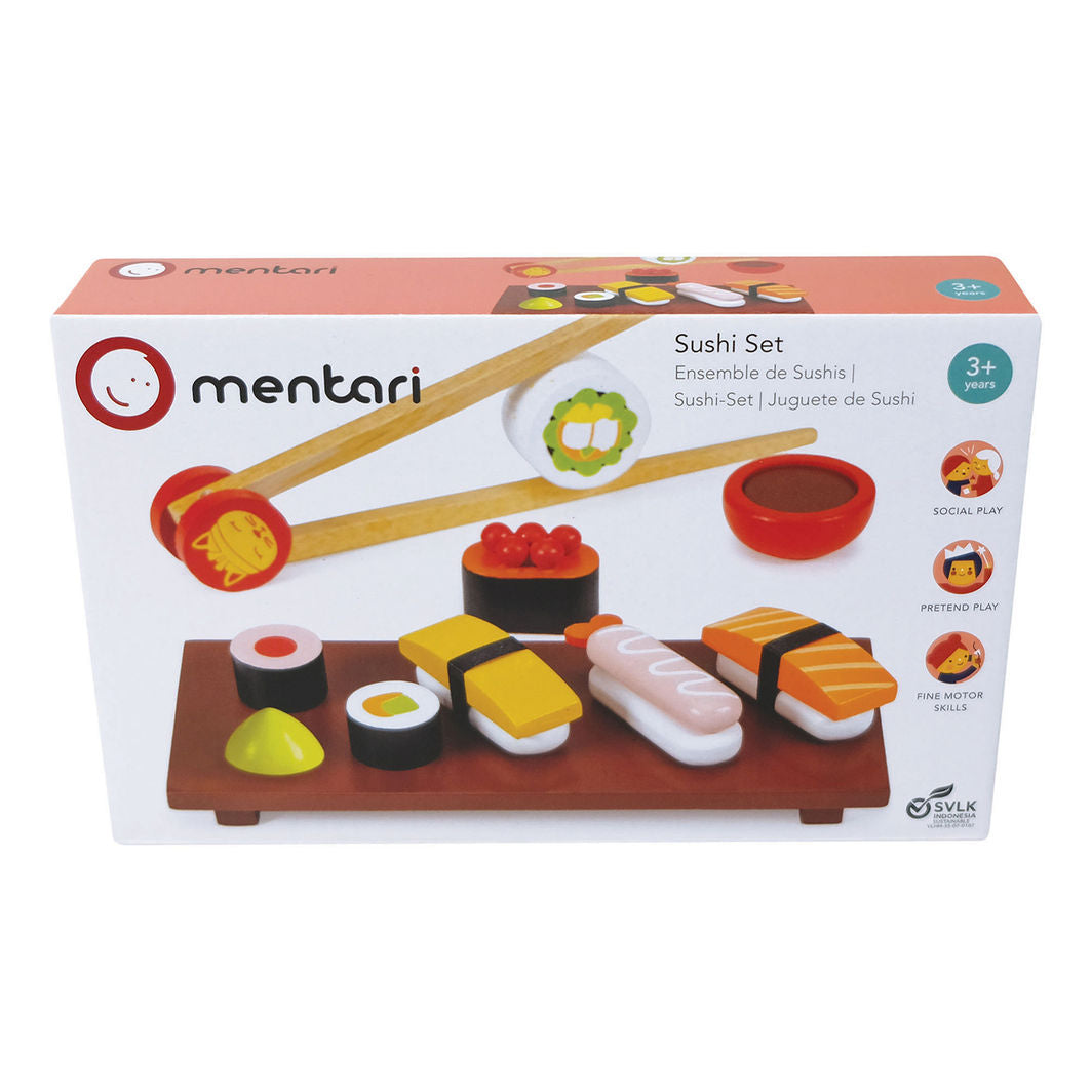 Mentari Lekemat i tre, Sushi sett med 11 deler