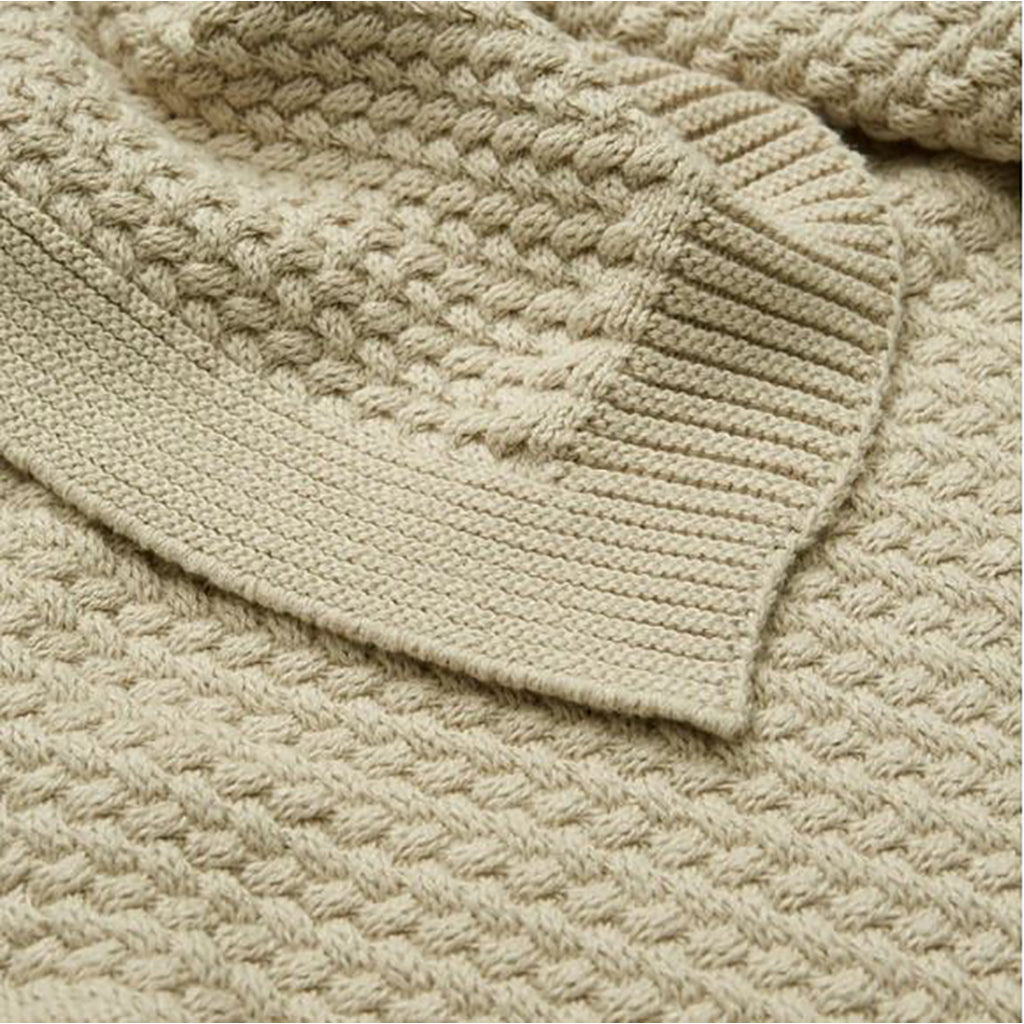 Cam Cam Harper baby strikketeppe, Latte