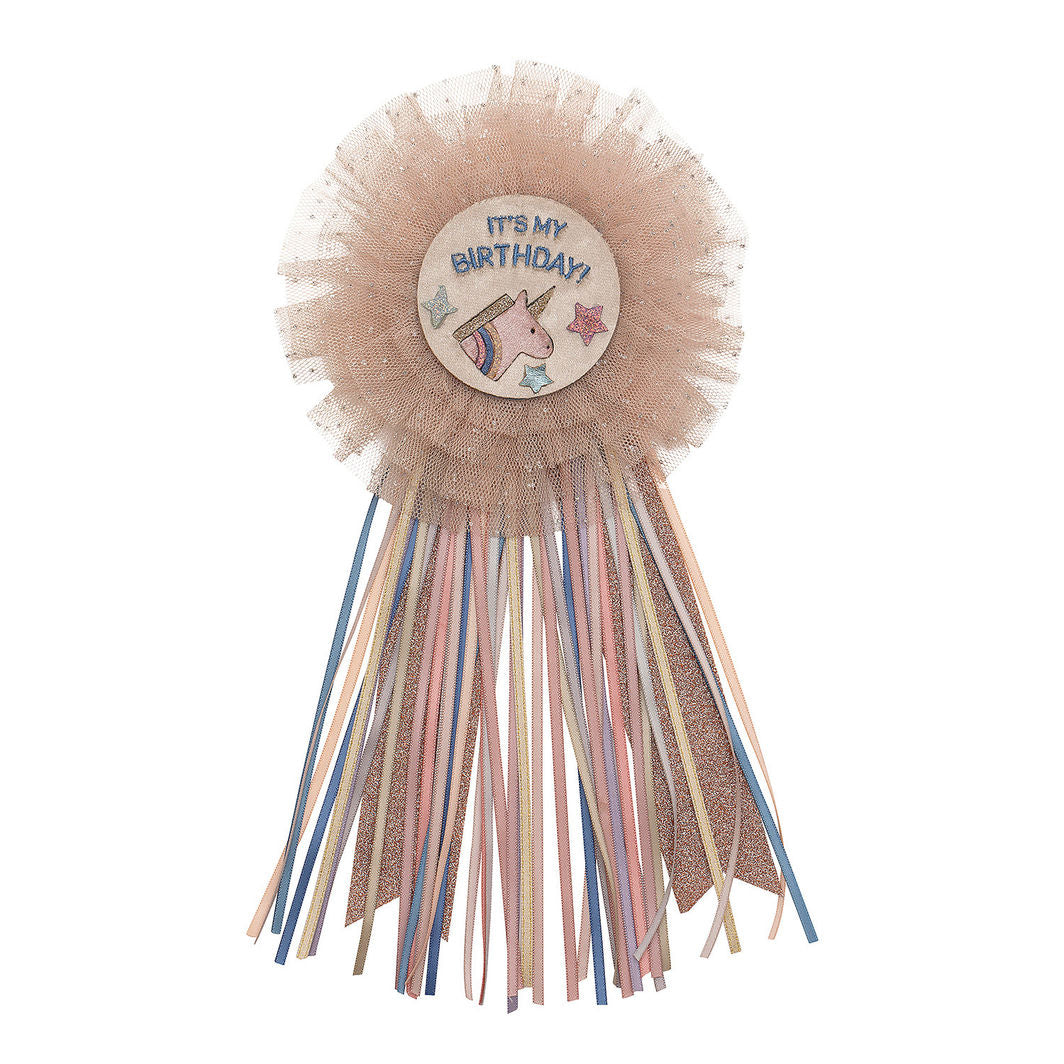 Mimi & Lula badge, Birthday Unicorn Celeste