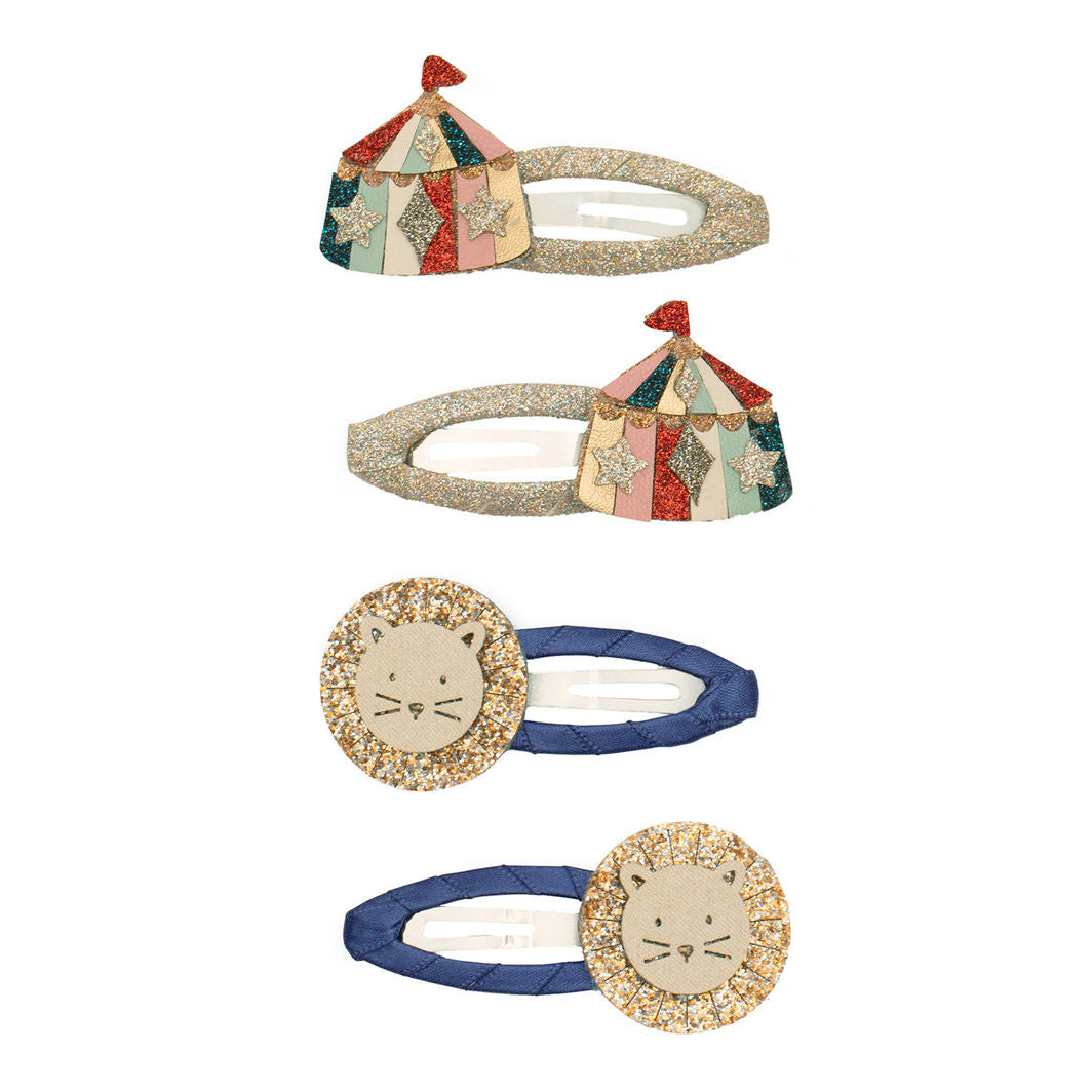 Mimi & Lula - 4 Hårspenner - Lion Circus