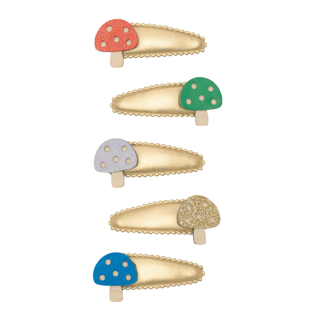 Mimi & Lula Hårpynt, 5 hårspænder - Mini Toadstool Mushroom Village
