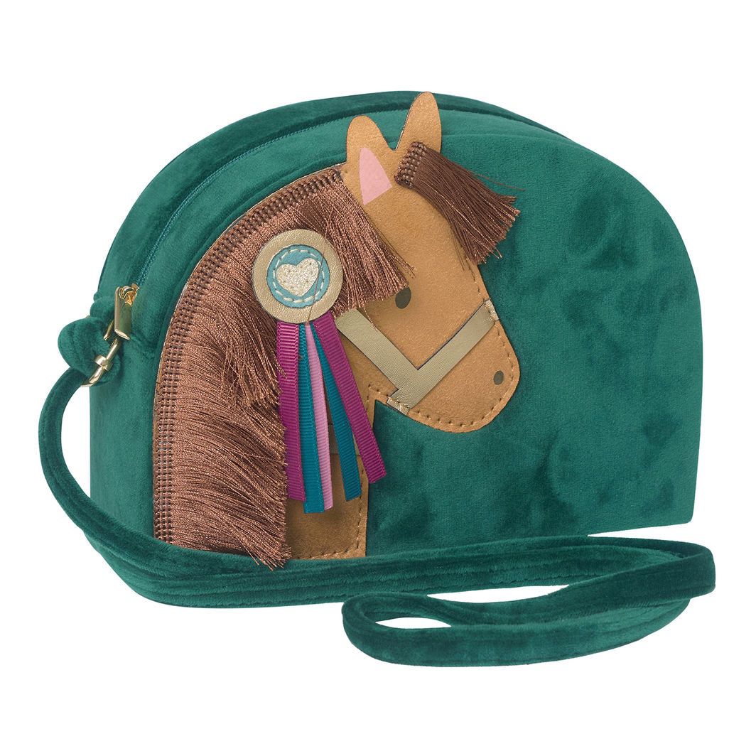 Mimi & Lula Skuldertaske, Green Velvet Pony Pals miniatyrbilde