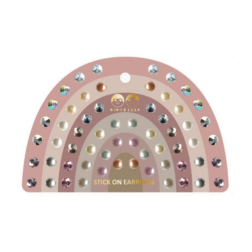 Mimi & Lula Selvklæbende ørestickers 30 par - Pink Gem Earrings