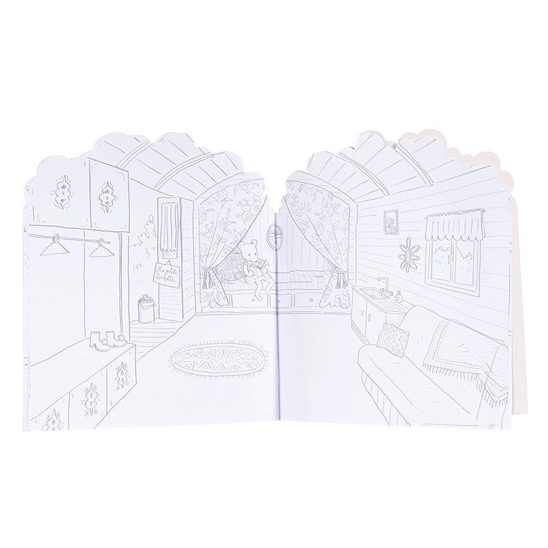 Moulin Roty Male- og klistremerkebok, Tre