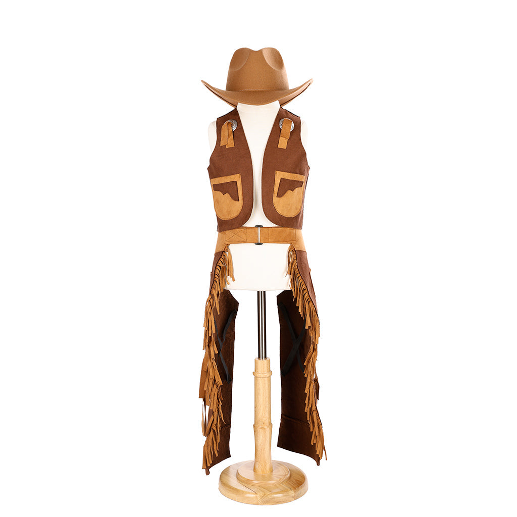 Great Pretenders Cowboyvest og bukser - Str. 5-6 år
