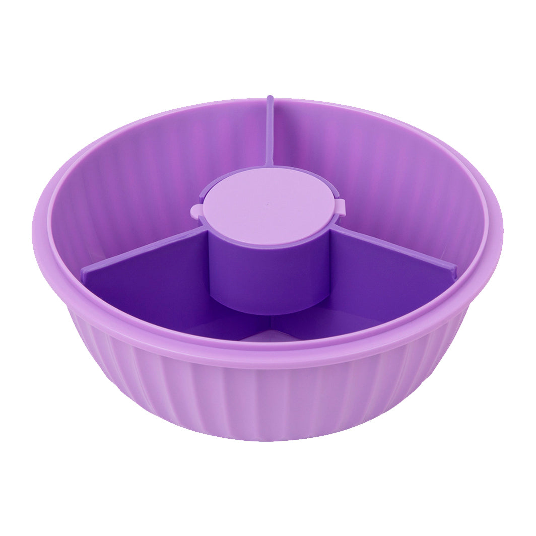 Lilla Yumbox Poke Bowl med skillevægge og dressingrum